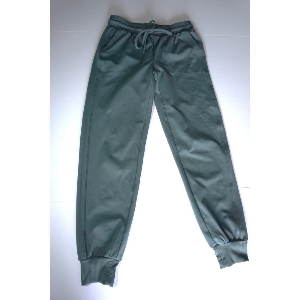 Rachel Zoeβ Women XS Green Drawstring Joggers Athletic Sweatpants Ribbed Cuff